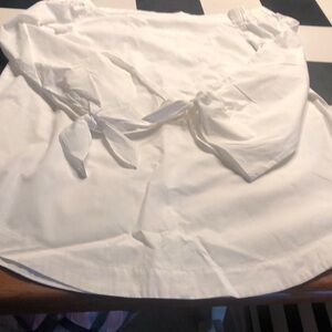 White Bow Tie Blouse